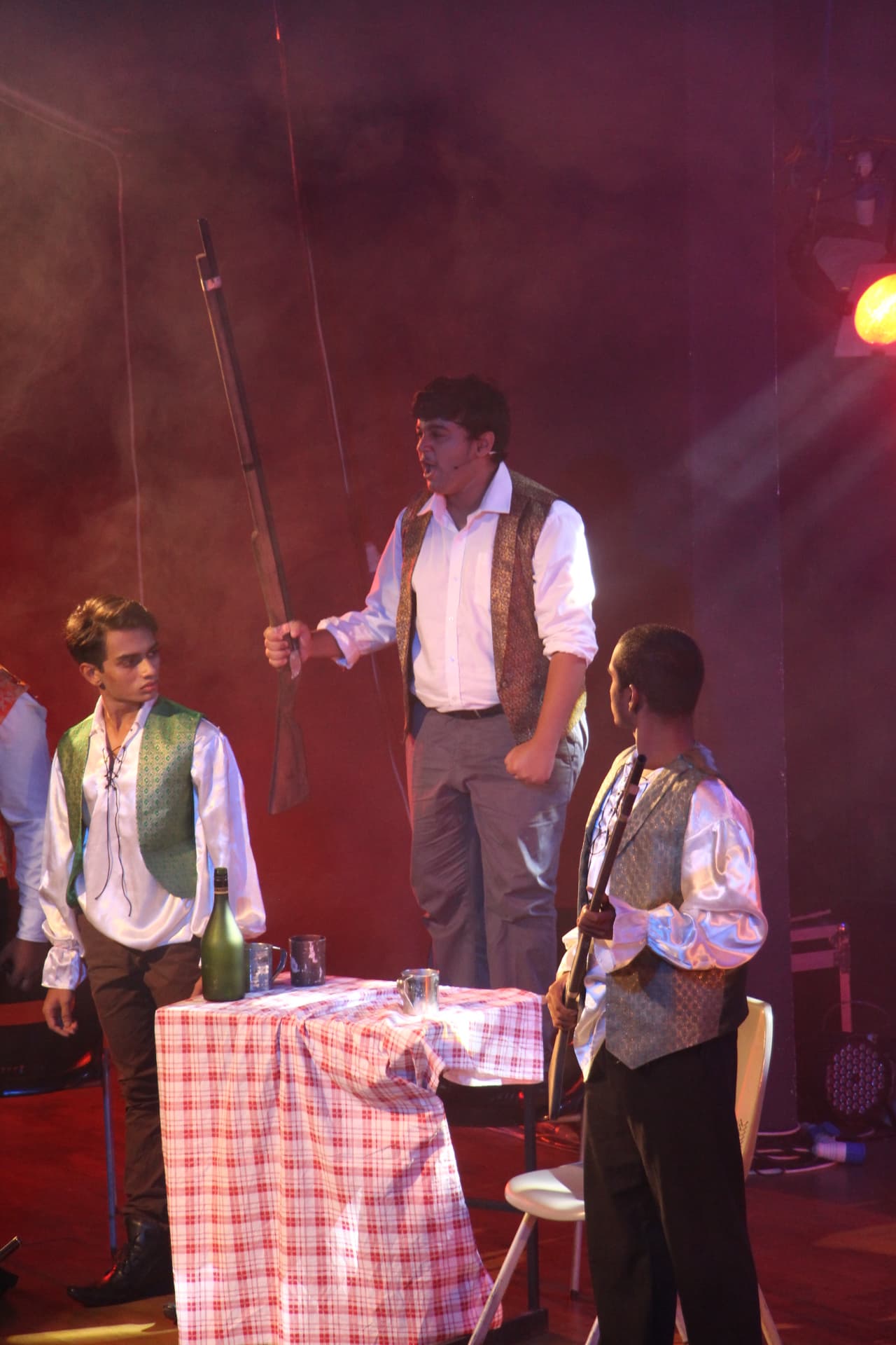 Rian performing in a high school play